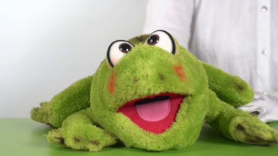 Living Puppets hand puppet Rolf the frog Demo