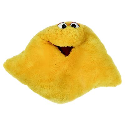 Living Puppets kissing pillow yellow