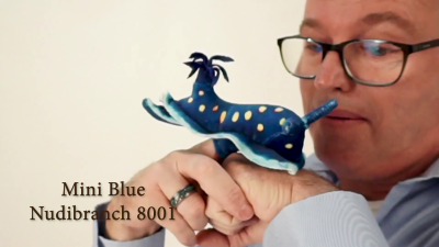 Folkmanis Mini Blue Nudibranch Finger Puppet Demo