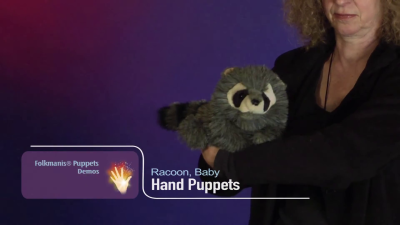 Folkmanis Baby Raccoon Hand Puppet Demo