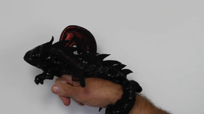Folkmanis Black Dragon Wristlet Finger Puppet Demo 2