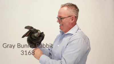 Folkmanis Grey Bunny Hand Puppet Demo 2
