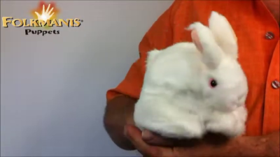 Folkmanis White Bunny Hand Puppet Demo 2