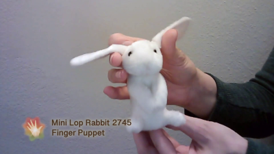 Folkmanis Mini Lop Ear Rabbit Finger Puppet Demo