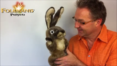 Folkmanis Rabbit Hand Puppet (Stage Puppet) Demo 2