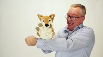 Folkmanis Shiba Inu Puppy Hand Puppet Demo