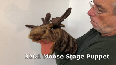 Folkmanis Moose Hand Puppet (Stage Puppet) Demo