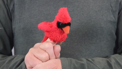 Folkmanis Mini Cardinal Finger Puppet Demo