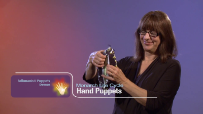 Folkmanis Monarch Life Cycle - Metamorphose Hand Puppet Demo