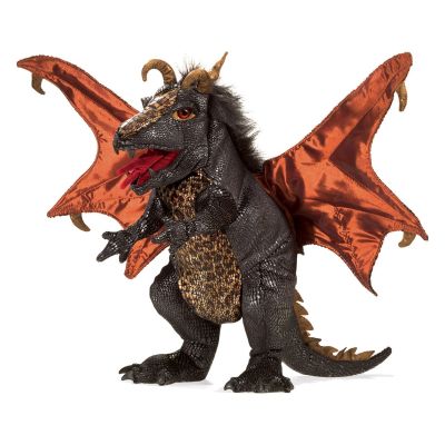 Folkmanis Black Dragon Hand Puppet