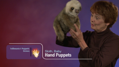 Folkmanis Baby Sloth Hand Puppet Demo