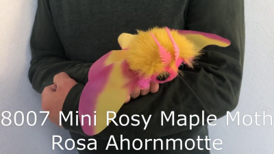 Folkmanis Mini Rosy Maple Moth Finger Puppet Demo 2