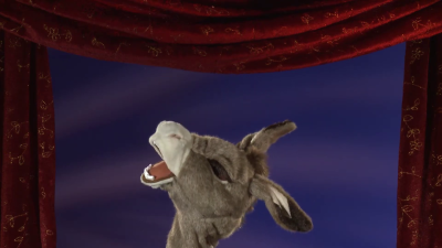 Folkmanis Donkey Hand Puppet (Stage Puppet) Demo