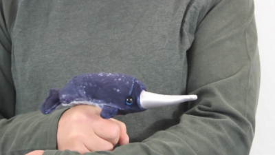 Folkmanis Mini Narwhal Finger Puppet Demo